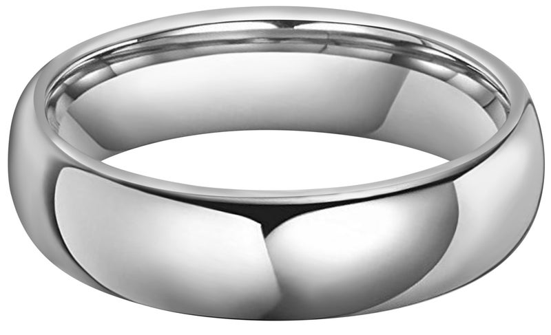 CROWNAL 4mm 6mm 8mm 10mm Tungsten Wedding Band Ring Men Women Plain Dome Polished Size Comfort Fit Size 3 To 17 (6mm,10) - Image 2